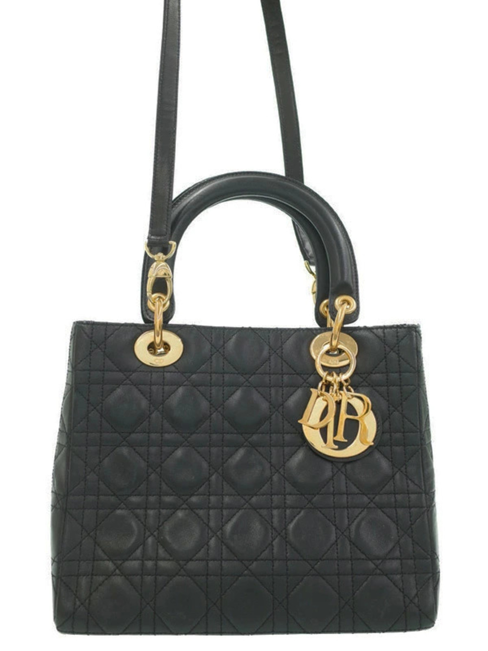 Christian Dior Cannage Quilted Lady Dior 2way bag